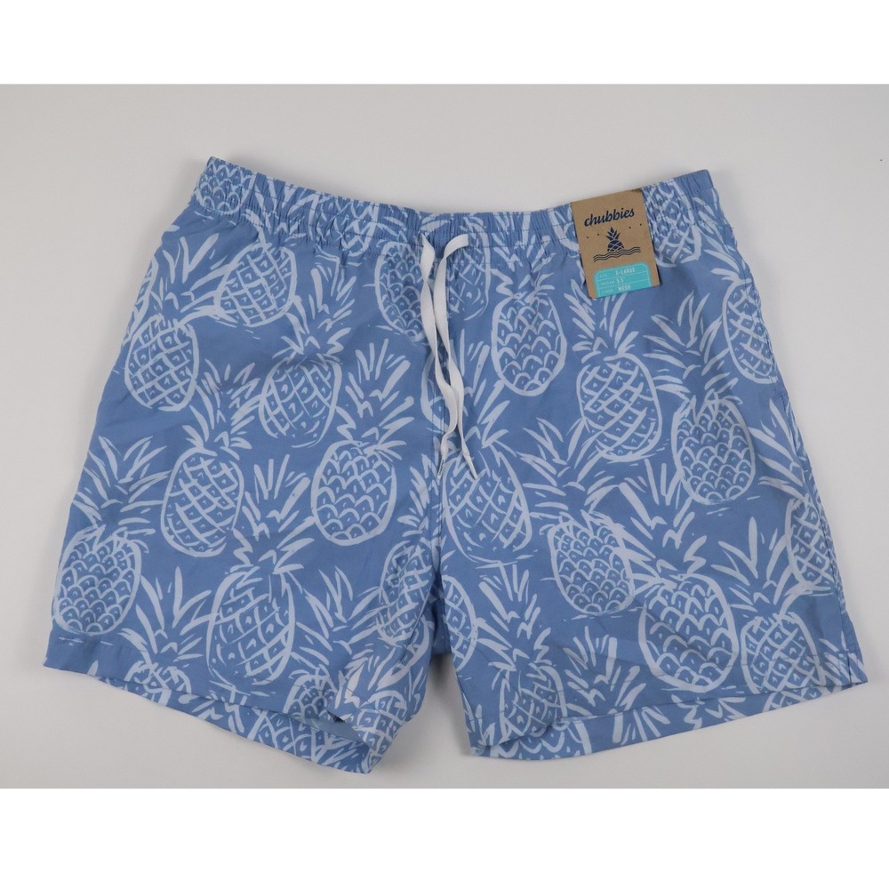 Chubbies Swim Trunks The Thigh-napples Blue Pineapple XL NWT MSRP 69.50